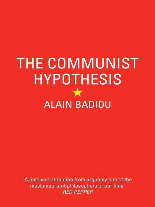 Title details for The Communist Hypothesis by Alain Badiou - Wait list